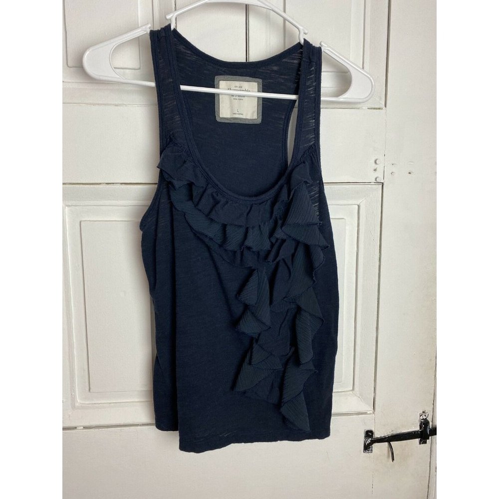 Abercrombie & Fitch Ruffle Tank Top Sz Large